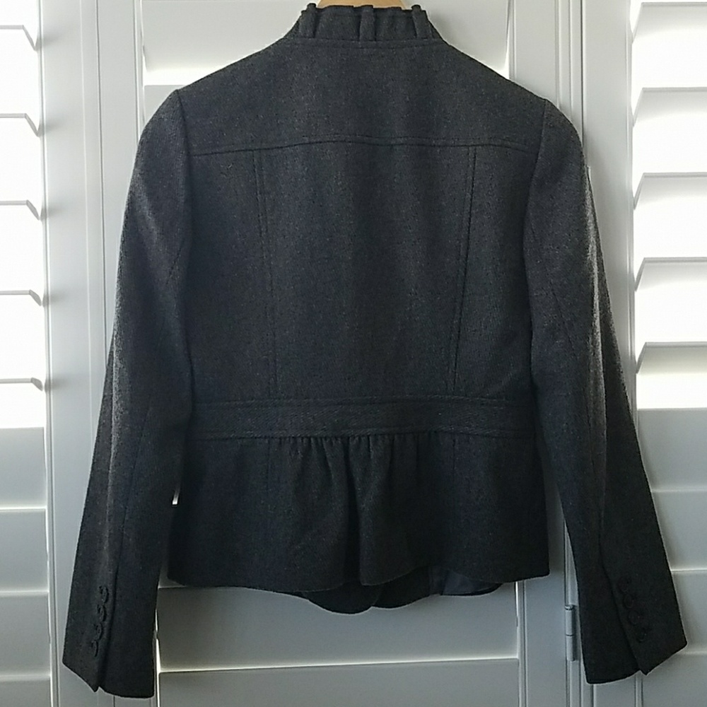 Loft Gray Ruffle Blazer - Picture 4 of 6